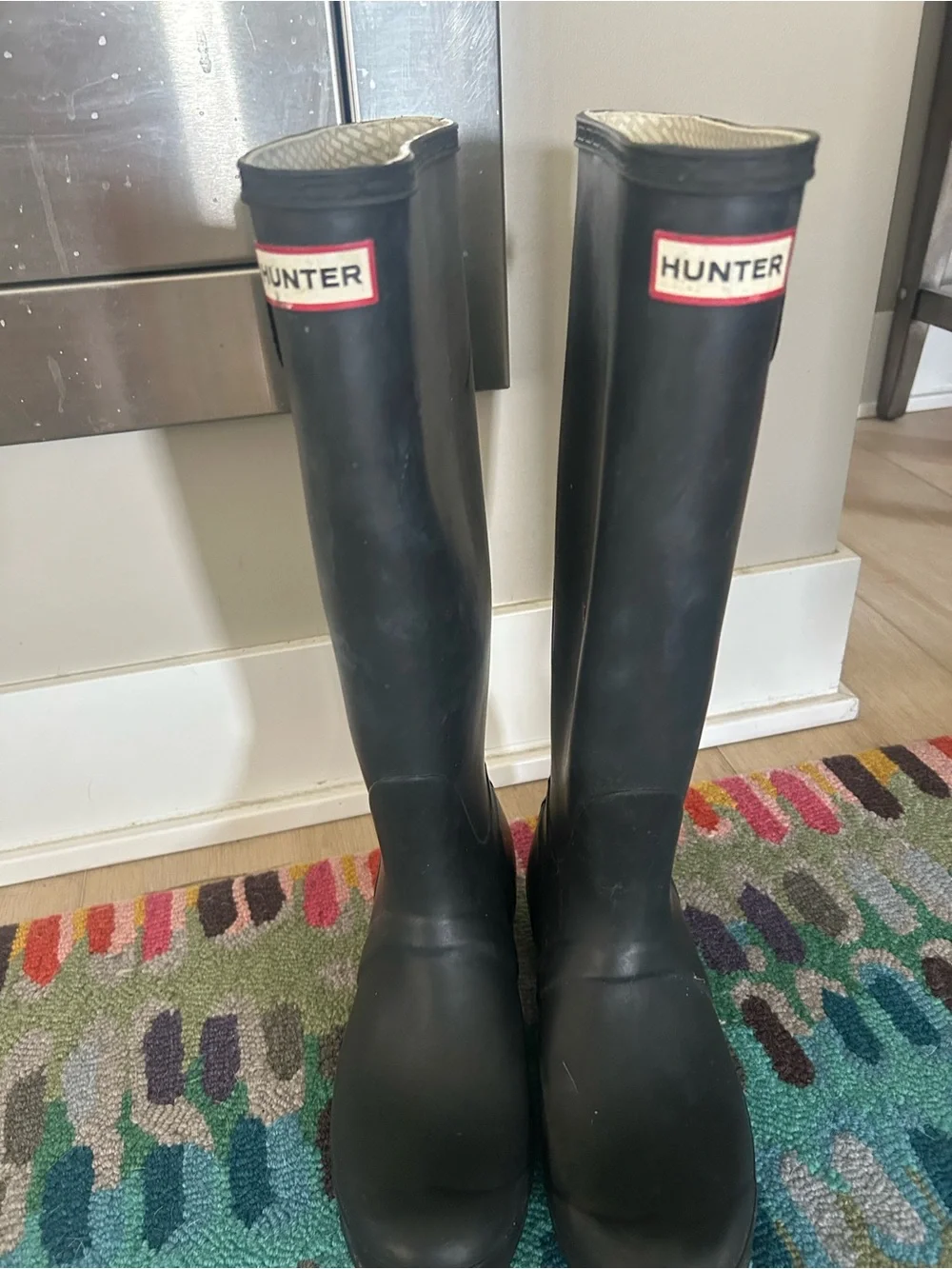 Hunter Black Tall Rain Boots